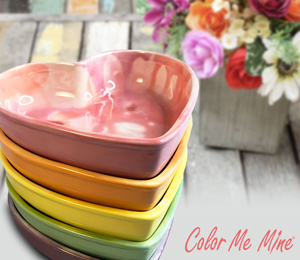 Bridgehampton Color Me Mine Candy Heart Bowls