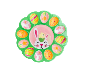 Bridgehampton Color Me Mine Easter Sherbet Egg Plate